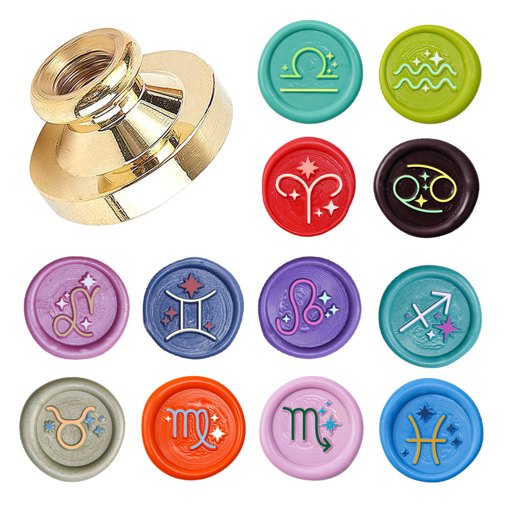 Wax Seal Stamp Kit - Signi zodiacali Timbro sigillo di cera,
