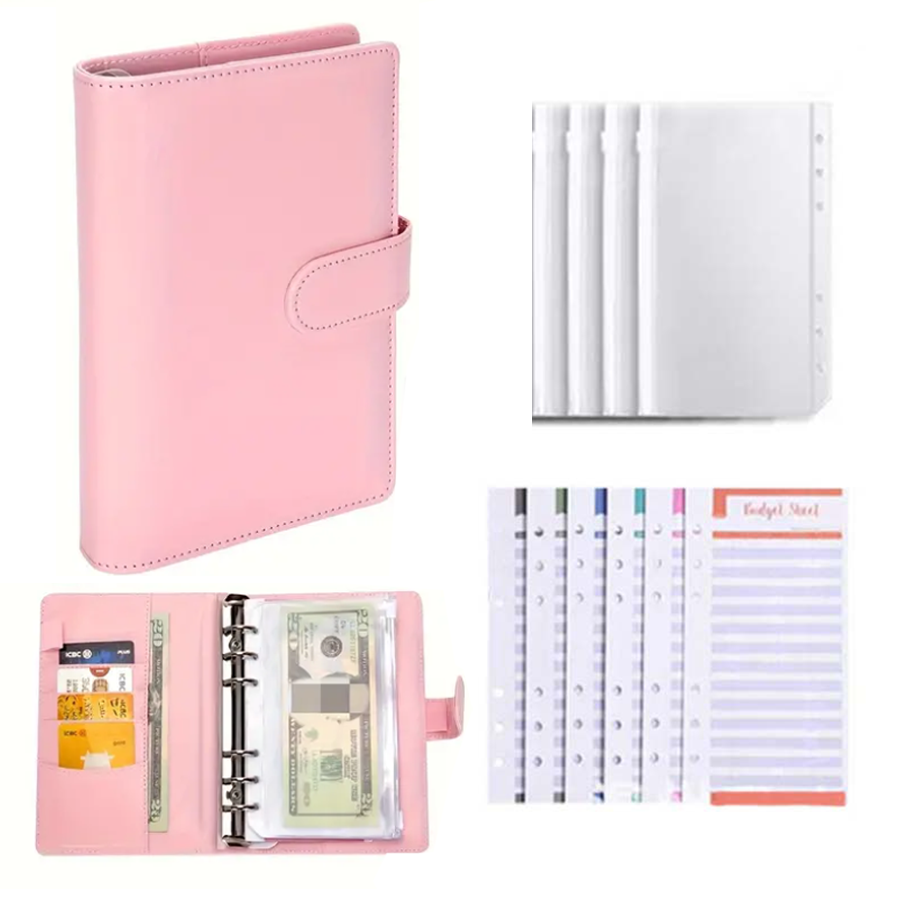 Planner Weekly Budget - Raccoglitore budget in pelle PU con