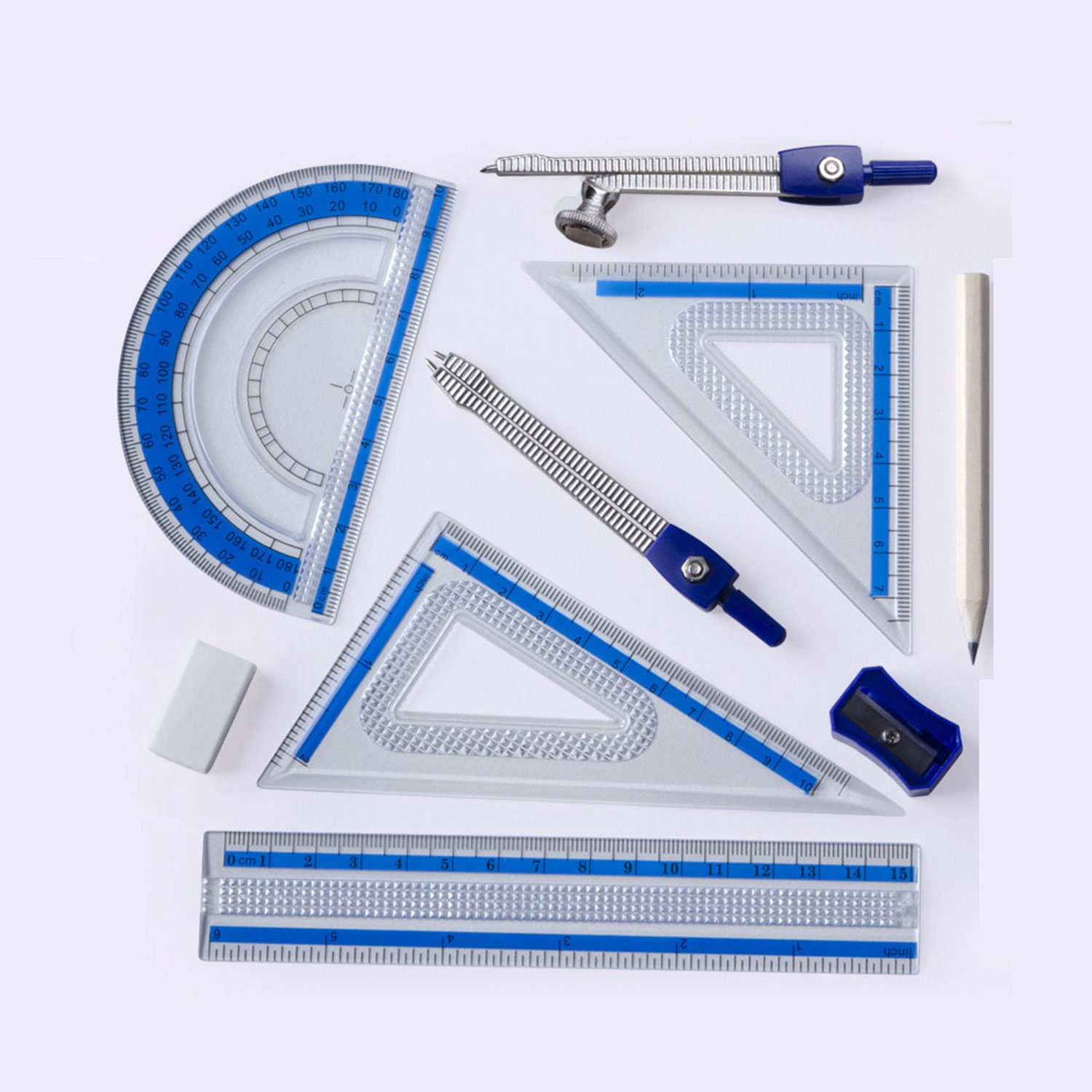 Compass Geometry Set - Set di 10 Pezzi per Geometria