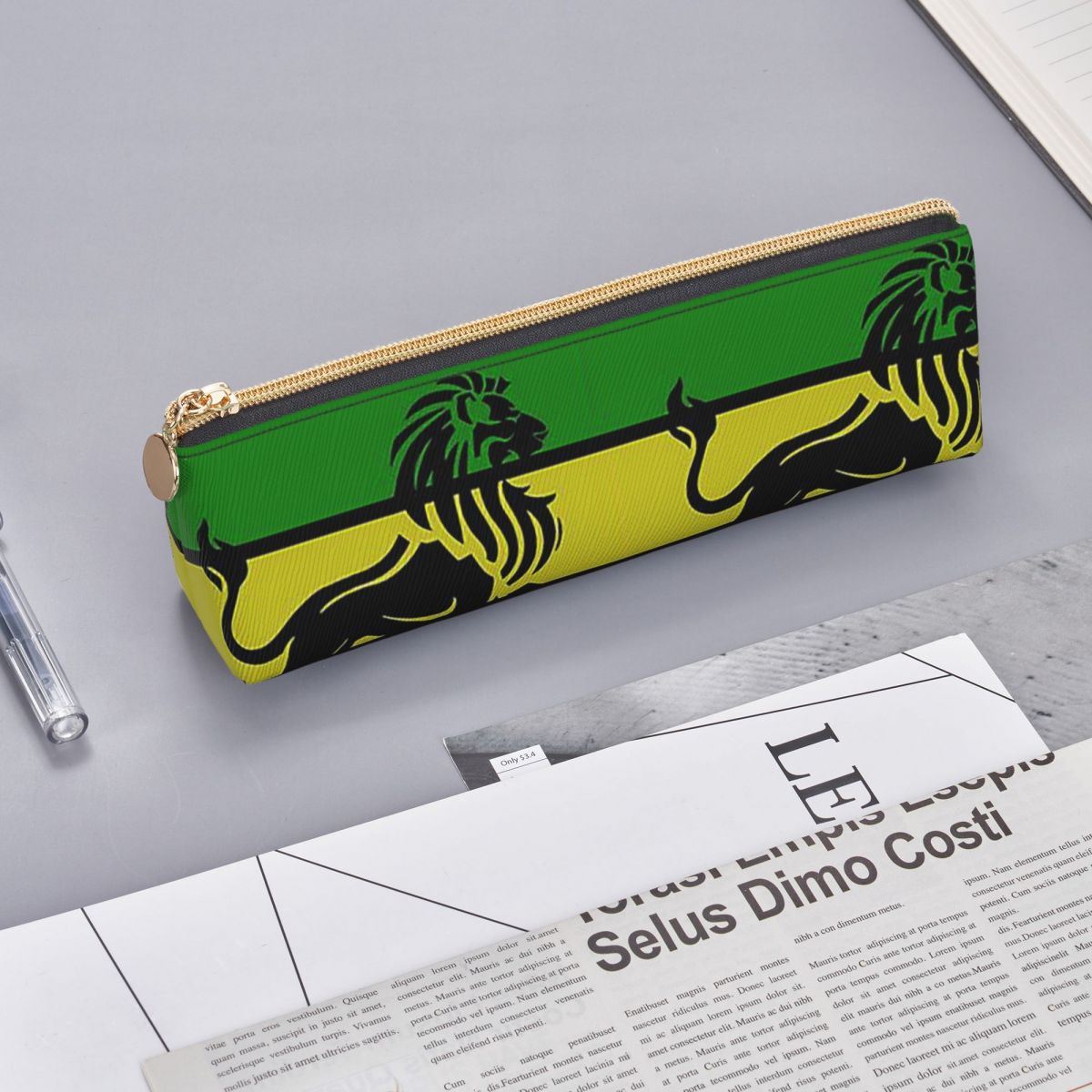 Lion Stationery & Office Supply(Kunshan)Co.Ltd - Astuccio portapenne con leone rasta nero