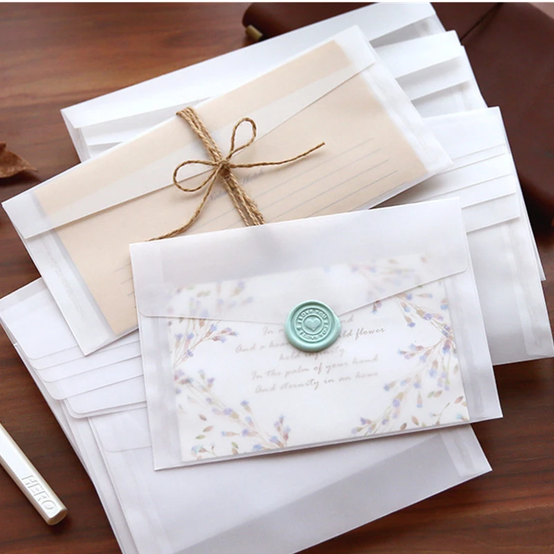 Letter Envelope Kraft - A5 A6 Busta traslucida in carta