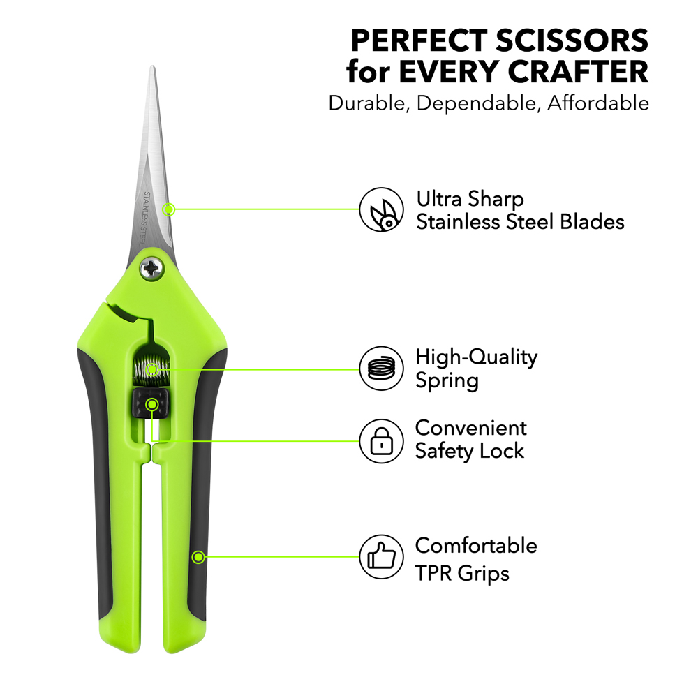 Scissors Stainless Craft - Forbici ergonomiche a molla Cesoie artigianali
