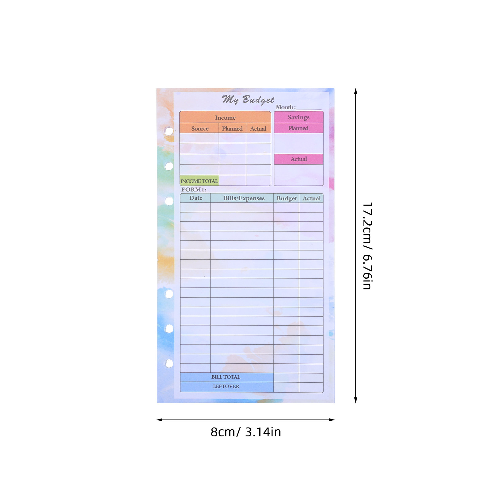 14 Fogli A6 Ricaricabili per A - Planner Weekly Budget recensione e prezzo